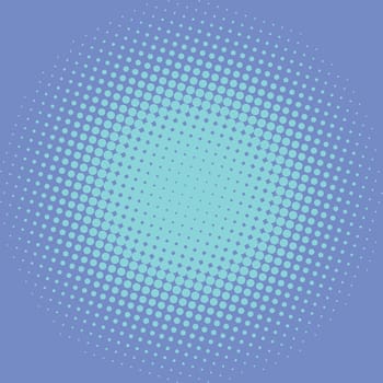 Blue pop art retro background with light effect, vector illustration