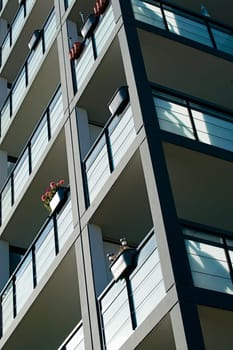 Facade of a residential building in the city centre of Magdeburg