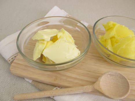 Clarified butter and butter