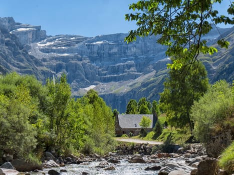 a view of Cirque de Gavarnie, Hautes-Pyrenees, France
