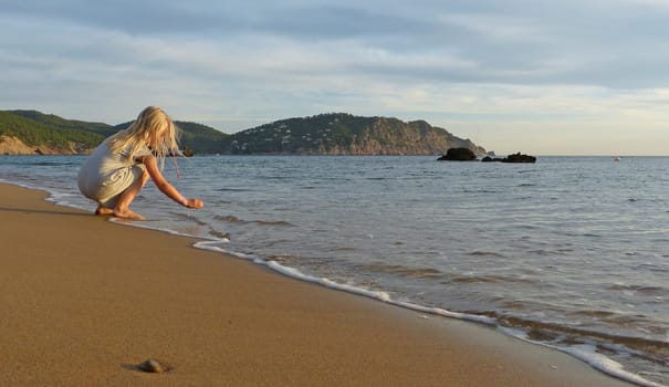 little girl on the beach