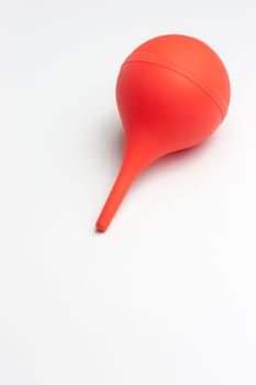 Rubber pear on white background