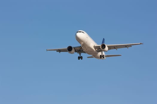 Aircraft airliner airplane in the sky