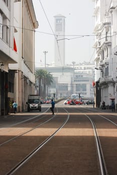 Center of the city of Casablanca Morocco Africa