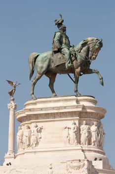 Statue of Vittorio Emanuele II at the Vittoriano in Rome