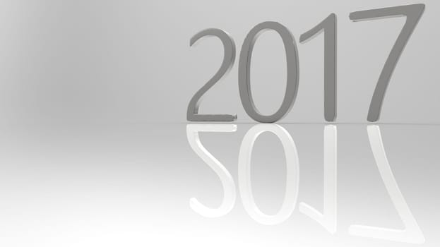 The 2017 Happy New Year background with gold clock