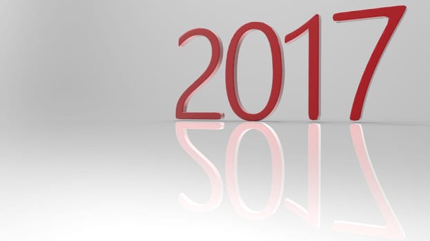 The 2017 Happy New Year background with gold clock