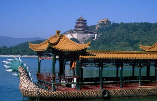the summer palace in the city of beijing in the east of china in east asia.