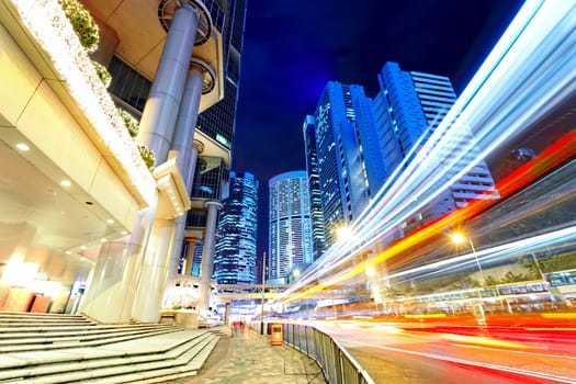 night scene of modern city, China Hong Kong