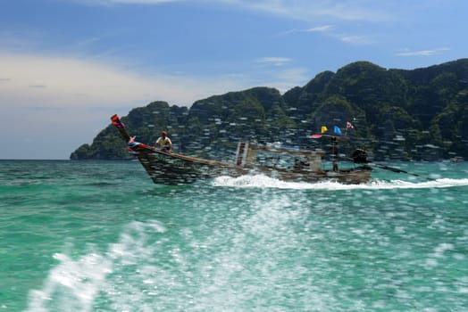 A Beach on the Island of Ko PhiPhi on Ko Phi Phi Island outside of the City of Krabi on the Andaman Sea in the south of Thailand.