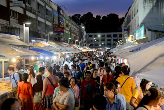 the Nightmarket in the City of Krabi on the Andaman Sea in the south of Thailand.