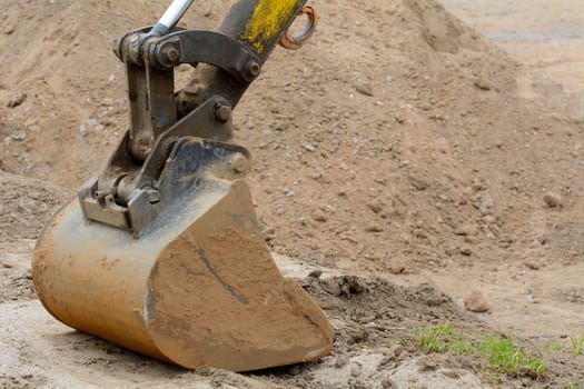 Excavator shovel in use