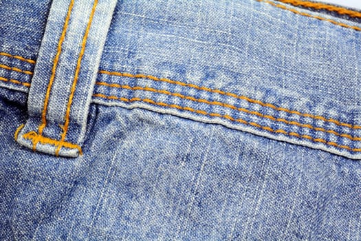 Details of denim pants