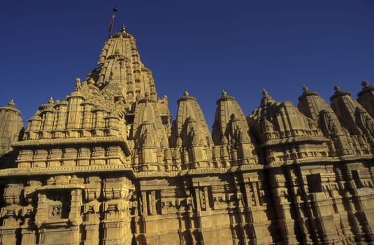 the inside of the Maharadja  Palace in the town of Jaisalmer in the province of Rajasthan in India.