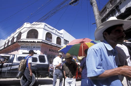 the Market in the centre of the city San Pedro Sula  in Honduras in Central America