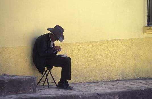 the old town of the city Copan in Honduras in Central America