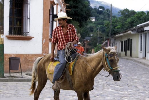 the old town of the city Copan in Honduras in Central America