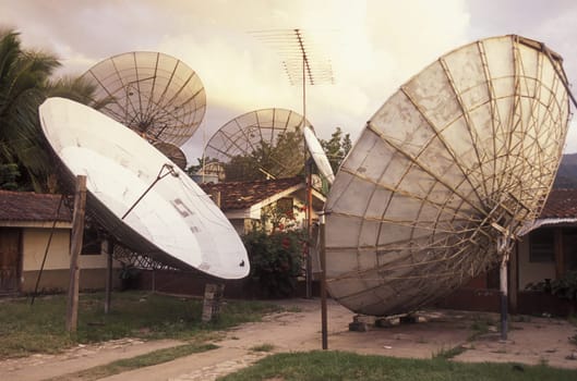 communication in the old town of the city Copan in Honduras in Central America
