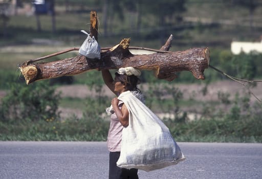 a women at the Village of Gracias in Honduras in Central America