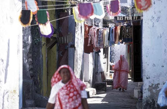 the old town of the city Moutsamudu on the Island of Anjouan on the Comoros Ilands in the Indian Ocean in Africa.