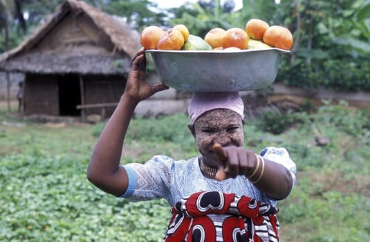 a woman in the city of Moutsamudu on the Island of Anjouan on the Comoros Ilands in the Indian Ocean in Africa.