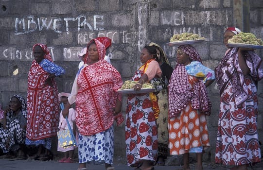 a wedding ceremony in the city of Moutsamudu on the Island of Anjouan on the Comoros Ilands in the Indian Ocean in Africa.