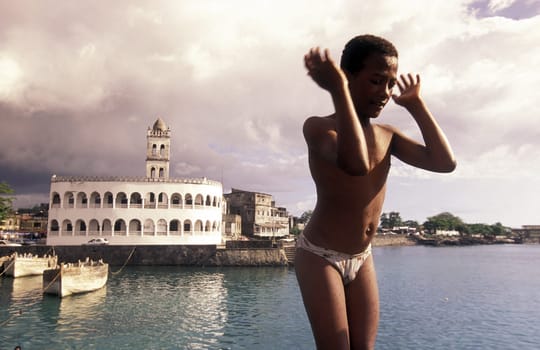 the mosque in the city of Moroni in the Island of  Comoros in the Indian Ocean in Africa