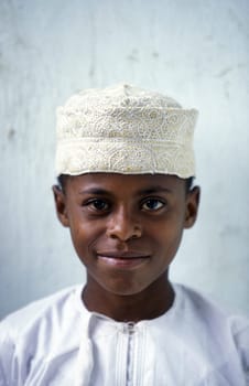 a boy in the city of Moutsamudu on the Island of Anjouan on the Comoros Ilands in the Indian Ocean in Africa.
