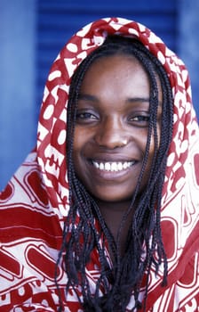 a woman in the city of Moutsamudu on the Island of Anjouan on the Comoros Ilands in the Indian Ocean in Africa.