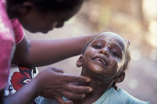 a woman in the city of Moutsamudu on the Island of Anjouan on the Comoros Ilands in the Indian Ocean in Africa.