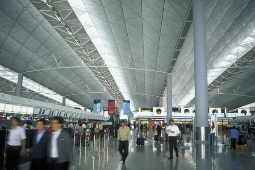 the new international airport of Hong Kong in the south of China in Asia.