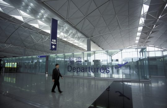 the new international airport of Hong Kong in the south of China in Asia.