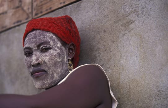 a woman in the city of Moutsamudu on the Island of Anjouan on the Comoros Ilands in the Indian Ocean in Africa.