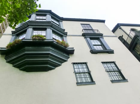 The traditional windows of building in San Francisco, USA