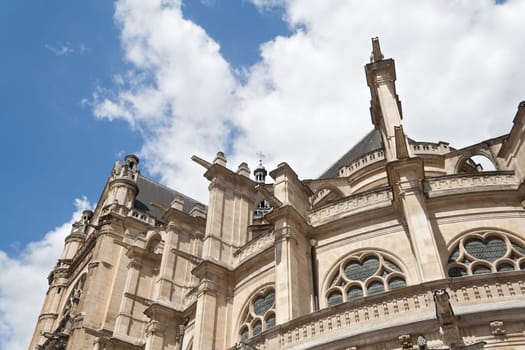 facade of the Parisian church St Eustache