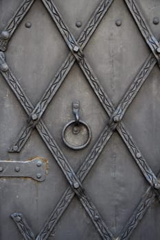Part of an antique metallic doortexture