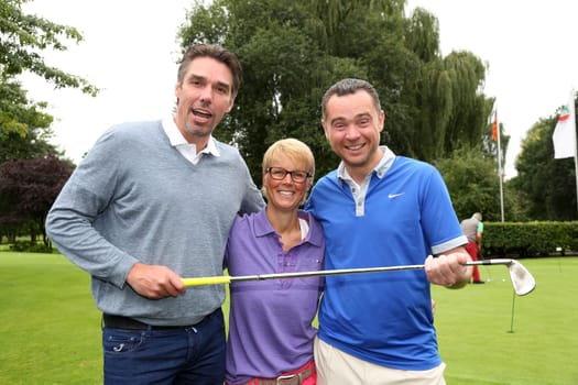 michael stich,natalie kowalke and dirk kowalke,.fischereihhafen golf trophy cup 2016 charity golf on wendlohe favor of uwe_seeler foundation in hamburg on 05.09.2016