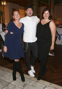 Jenny Falckenberg ,Michael Michalsky and Anna Jill Luepertz . Luepertz meets Falckenberg at Artweek Berlin on 14.09.2016