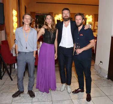 Karl Goerlich, Billie Methe, Daniel Kannenberg und Harald Herrmann ,. Luepertz meets Falckenberg  bei der Artweek Berlin am 14.09.2016