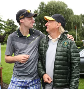 benjamin waalkes and otto waalkes,.fischereihhafen golf trophy cup 2016 charity golf on wendlohe favor of uwe_seeler foundation in hamburg on 05.09.2016