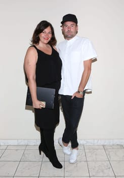 Anna Jill Luepertz and Michael Michalsky,. Luepertz meets Falckenberg at Artweek Berlin on 14.09.2016