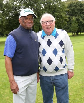 ian kiru karan and uwe seeler ..fischereihhafen golf trophy cup 2016 charity golf on wendlohe favor of uwe_seeler foundation in hamburg on 05.09.2016