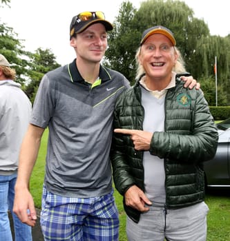 benjamin waalkes and otto waalkes,.fischereihhafen golf trophy cup 2016 charity golf on wendlohe favor of uwe_seeler foundation in hamburg on 05.09.2016