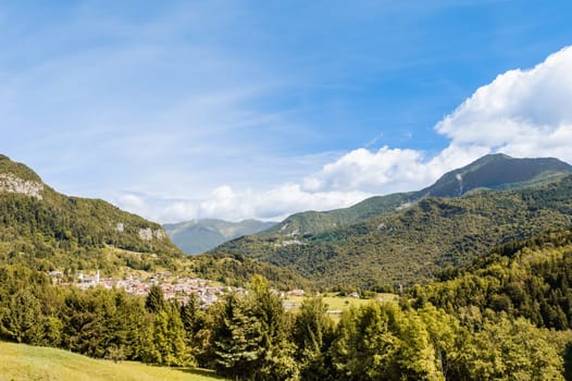 Mountain landscape  in the Friulian  Alps ,  Italy