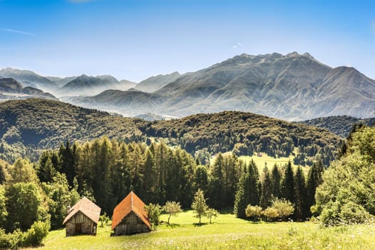 Mountain landscape  in the Friulian  Alps ,  Italy