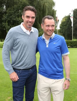 michael stich and dirk kowalke,.fischereihhafen golf trophy cup 2016 charity golf on wendlohe favor of uwe_seeler foundation in hamburg on 05.09.2016