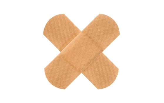x sign adhesive plaster isolated on white background