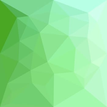 Low polygon style illustration of a dark sea green abstract geometric background.