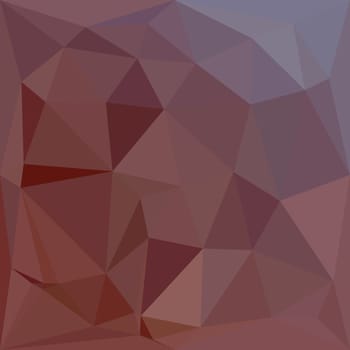 Low polygon style illustration of an indian red abstract geometric background.