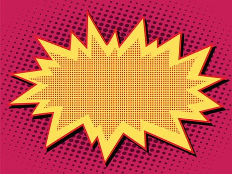 Comic book cloud explosion pop art illustration, retro vector